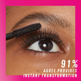 Démaquillage avec l'eau micellaire Garnier et le Mascara MAYBELLINE