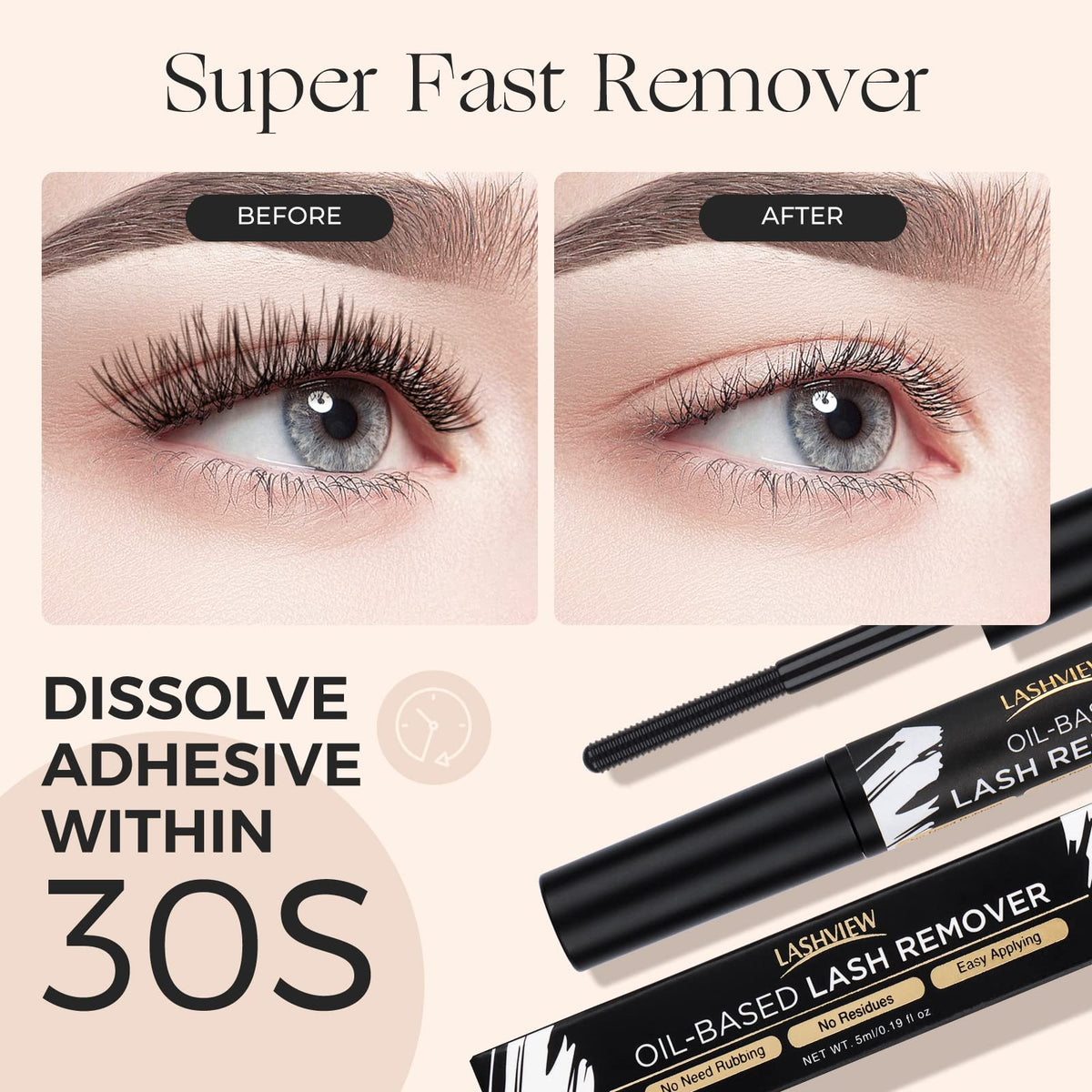 Démaquillant LASHVIEW en utilisation