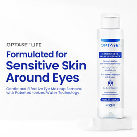 Démaquillant Optase pour yeux sensibles 100 ml avec un coton