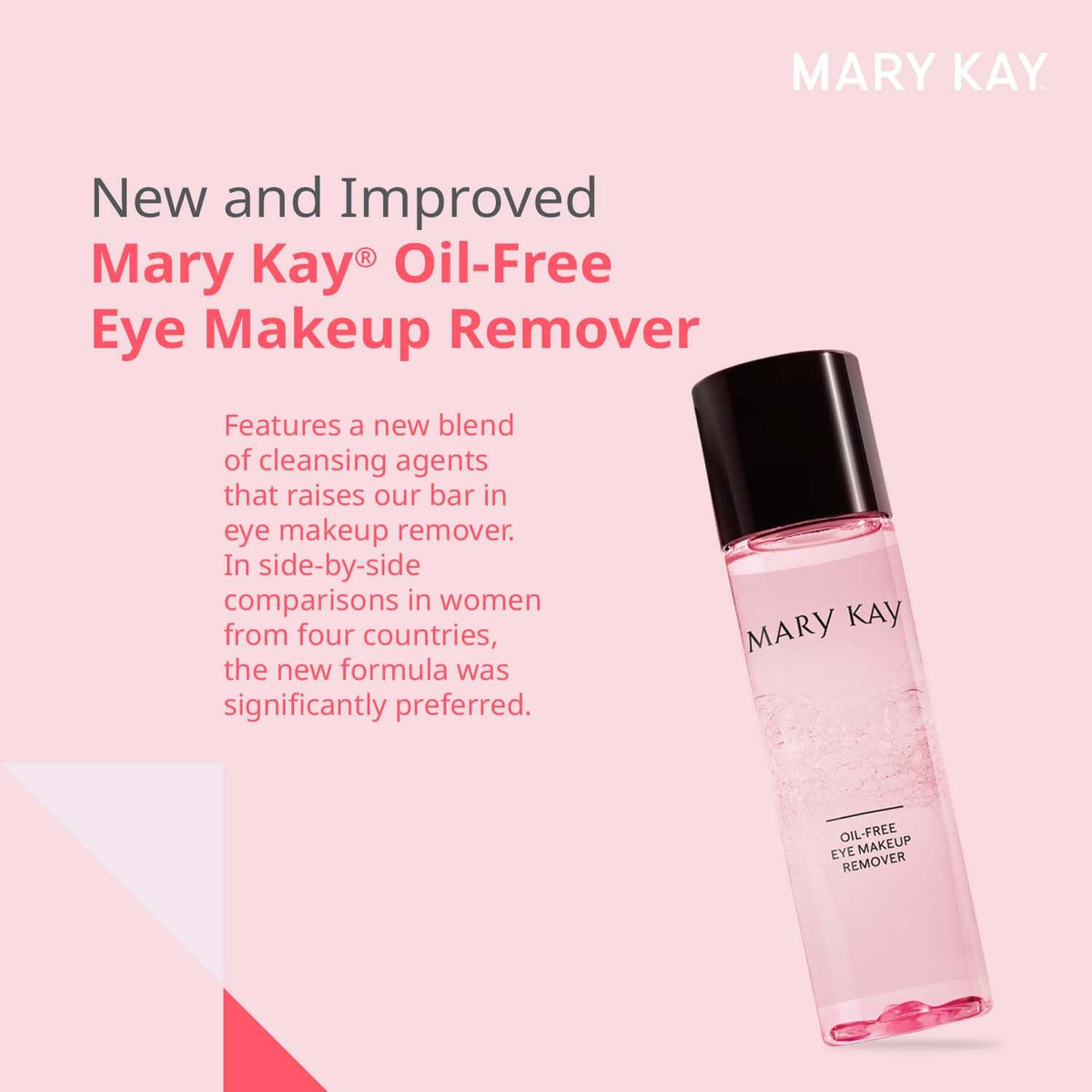 Démaquillant pour les yeux Mary Kay avec étiquette visible