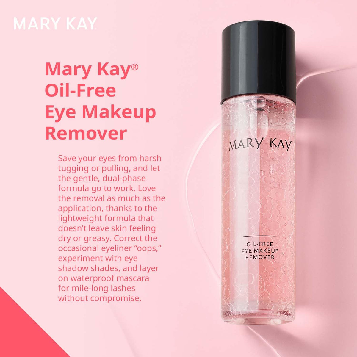 Démaquillant pour les yeux Mary Kay sur un fond neutre