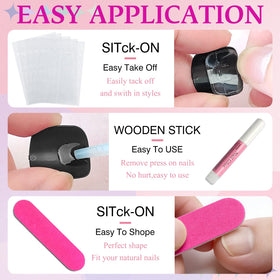 Démonstration d'application des faux ongles de pieds LuckForever