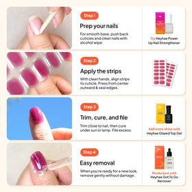 Démonstration d'application des strips en gel heyhae sous la lumière