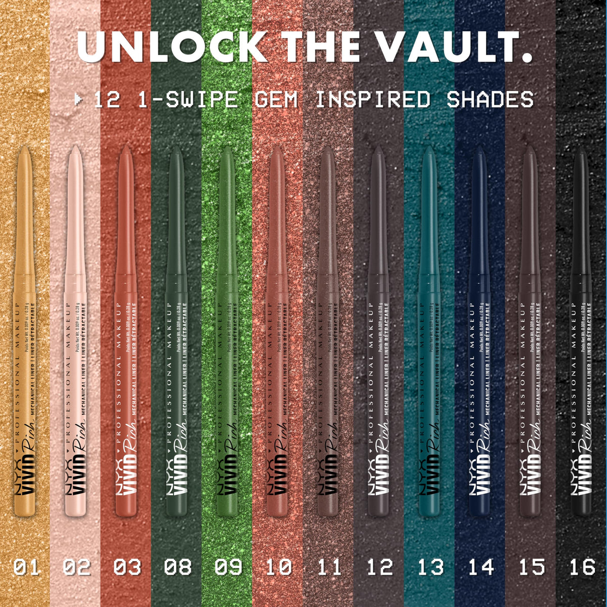 Démonstration d'application du crayon yeux Vivid Rich de NYX