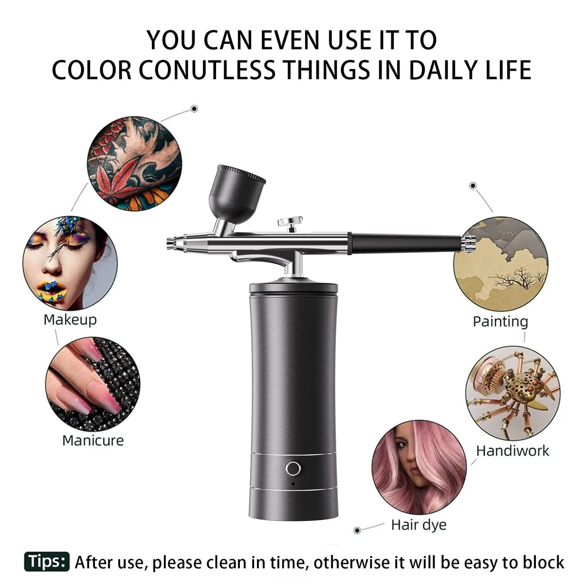 Démonstration de l'airbrush crpen en action sur un modèle