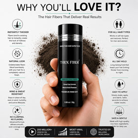 Démonstration de l'application de Thick Fiber sur les cheveux