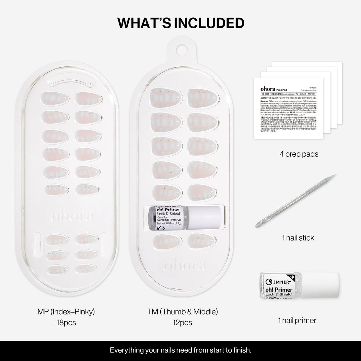 Démonstration de l'application des ongles pressés en gel ohora