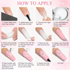 Démonstration de l'application du gel à ongles MIZHSE