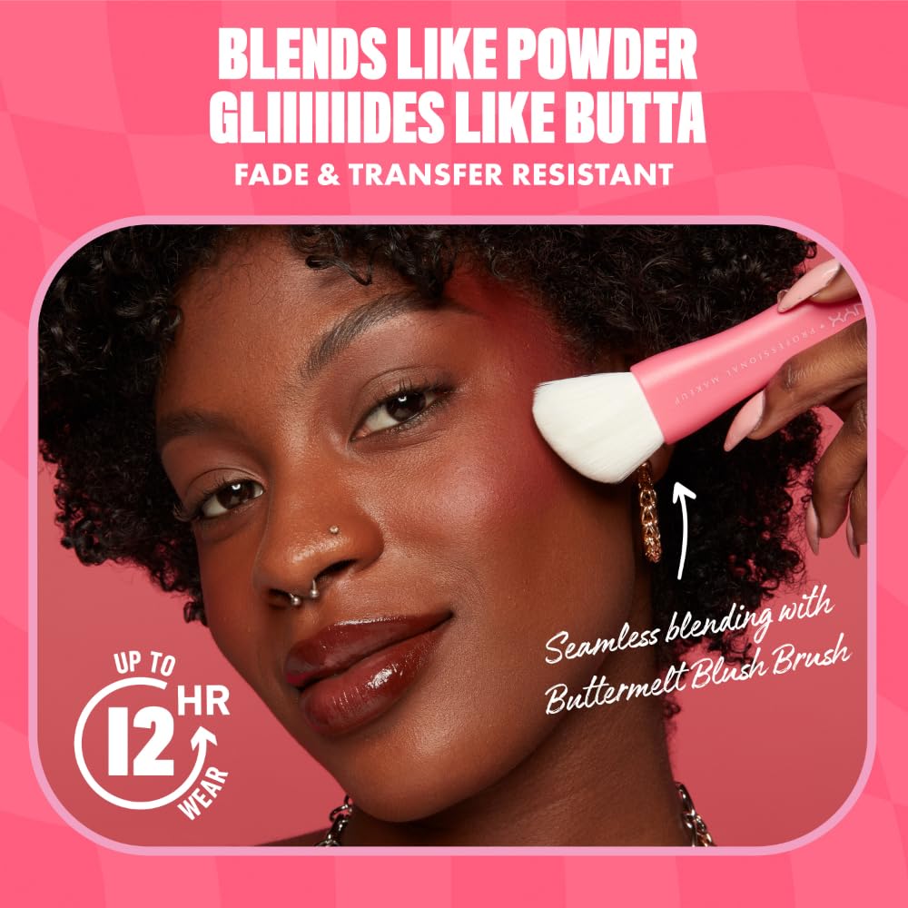 Démonstration de l'application du NYX Buttermelt Blush