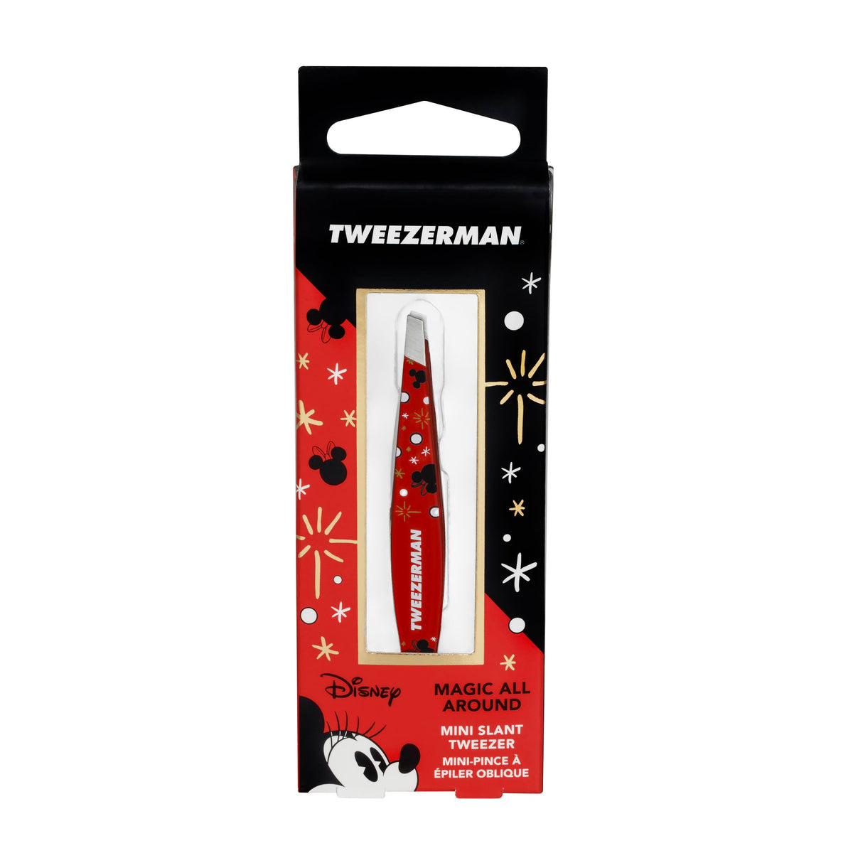 Démonstration de l'utilisation de la pince à épiler Tweezerman Mini Slant