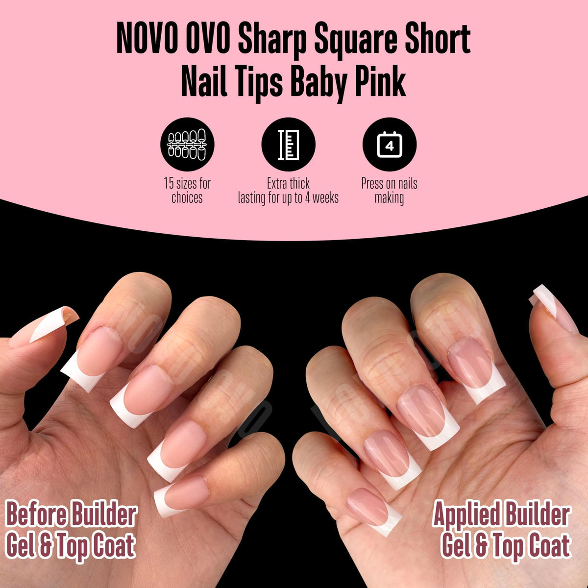 Démonstration de l'utilisation des Ongles Press-On NOVO OVO