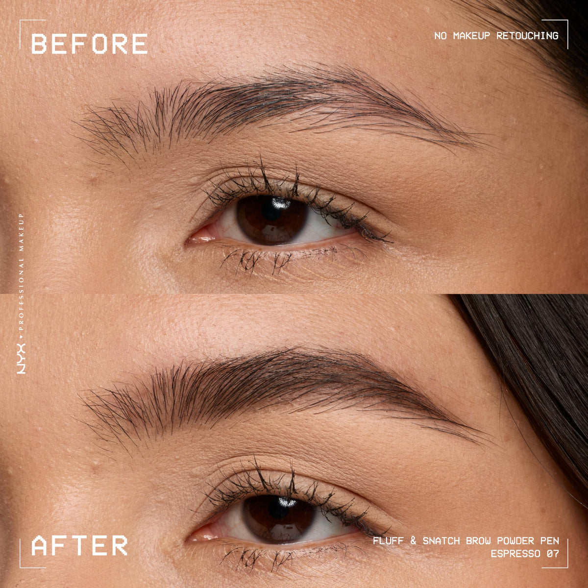 Démonstration de l'utilisation du crayon à sourcils NYX