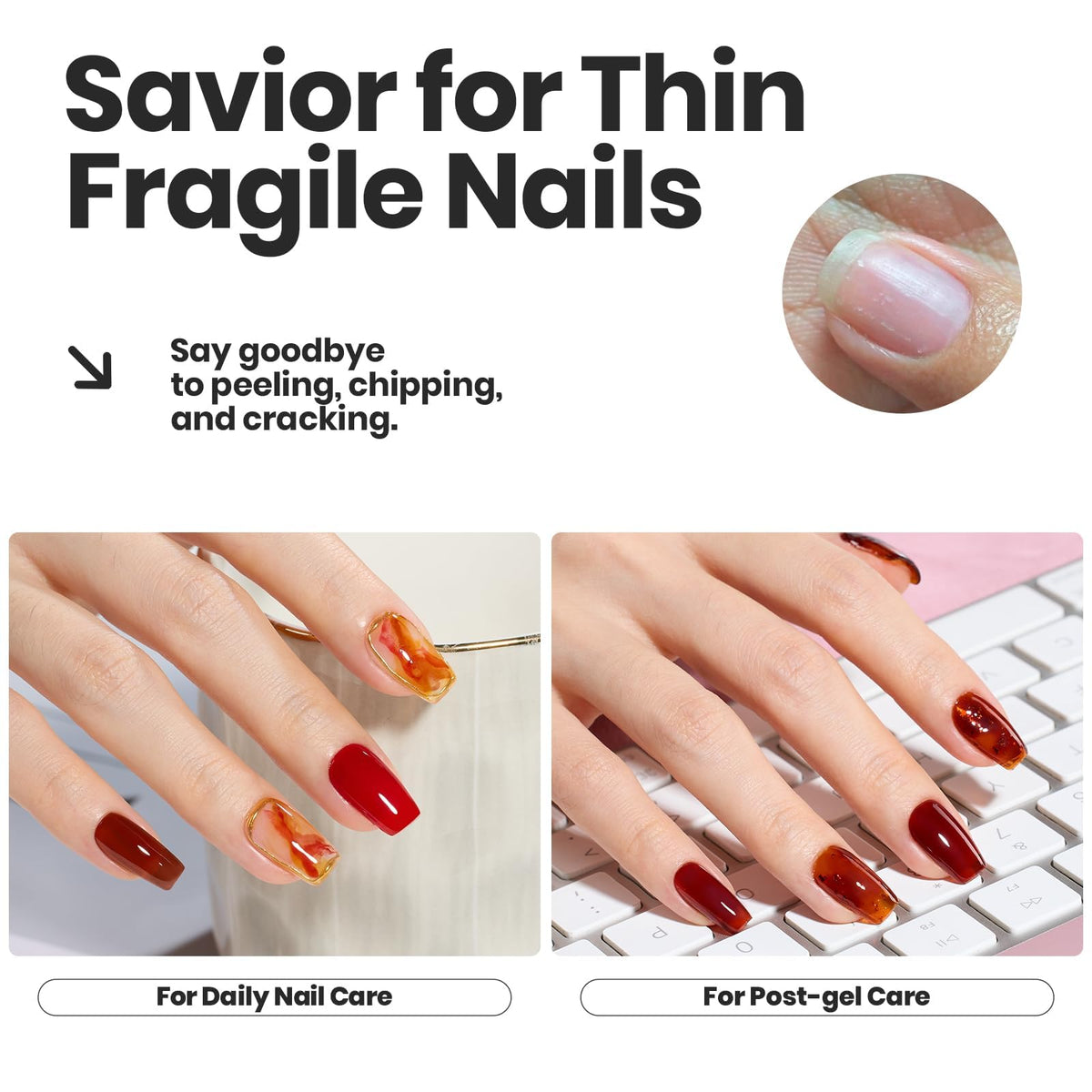 Démonstration de la brillance des vernis à ongles Beetles