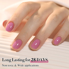 Démonstration de la brillance du vernis gel Double Rhythm