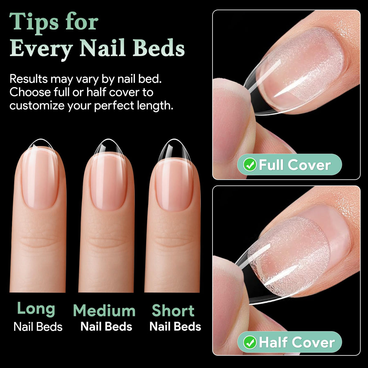 Démonstration de manucure avec les tips d'ongles LEYKOSH