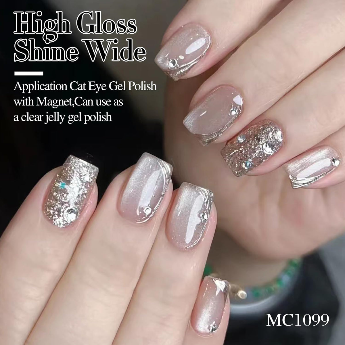 Démonstration de vernis gel Cat Eye avec lampe UV