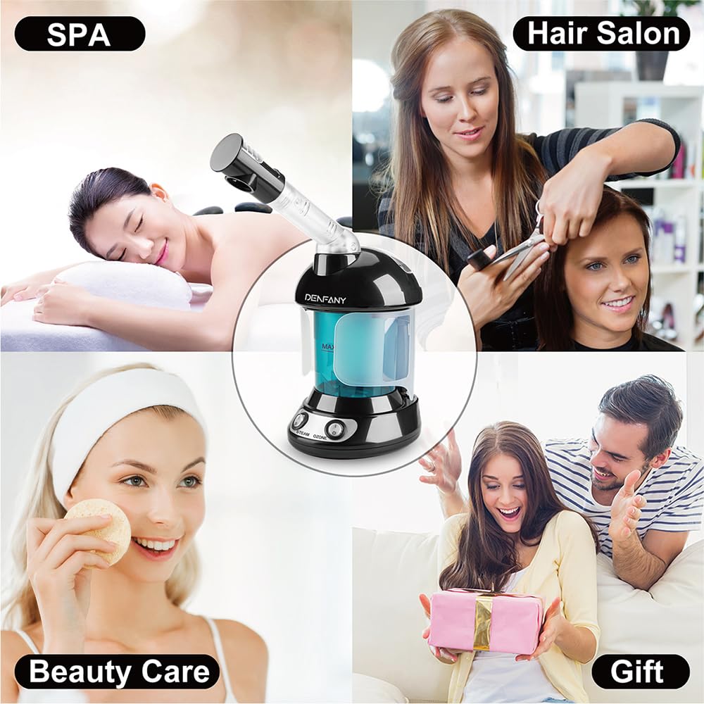 Denfany Steamer Facial avec réglage de la longueur du bras