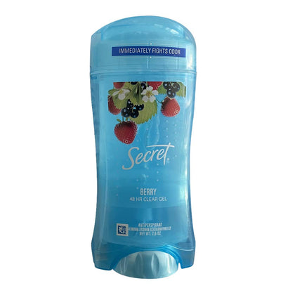 Déodorant Anti-transpirant Secret Gel Transparent 2,6 oz parfum Baies d'Été