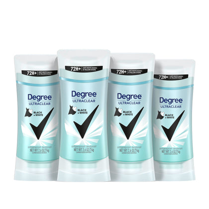 Déodorant antitranspirant Degree UltraClear Black+White 4-Pack vue de face
