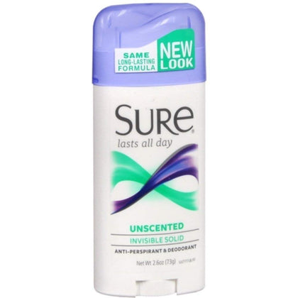 Déodorant antitranspirant invisible solide Sure sans parfum, vue avant