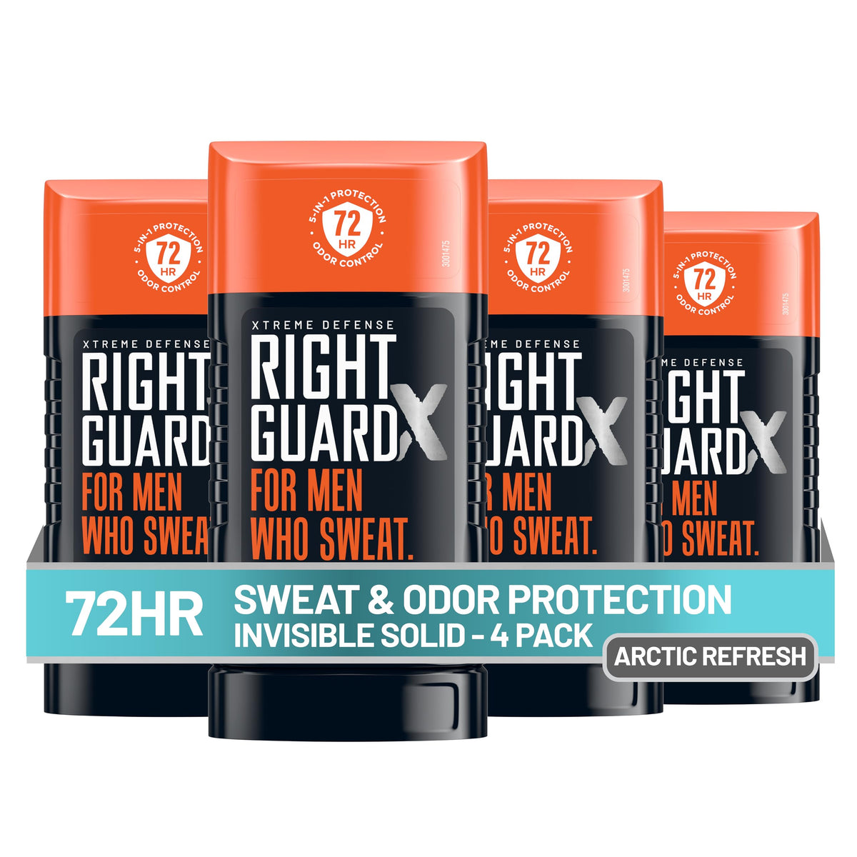 Déodorant antitranspirant Right Guard Xtreme Defense 5-en-1 72H vue de face