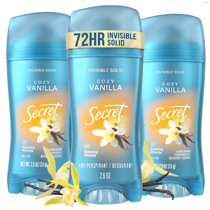 Déodorant antitranspirant Secret 72h Vanille face avant