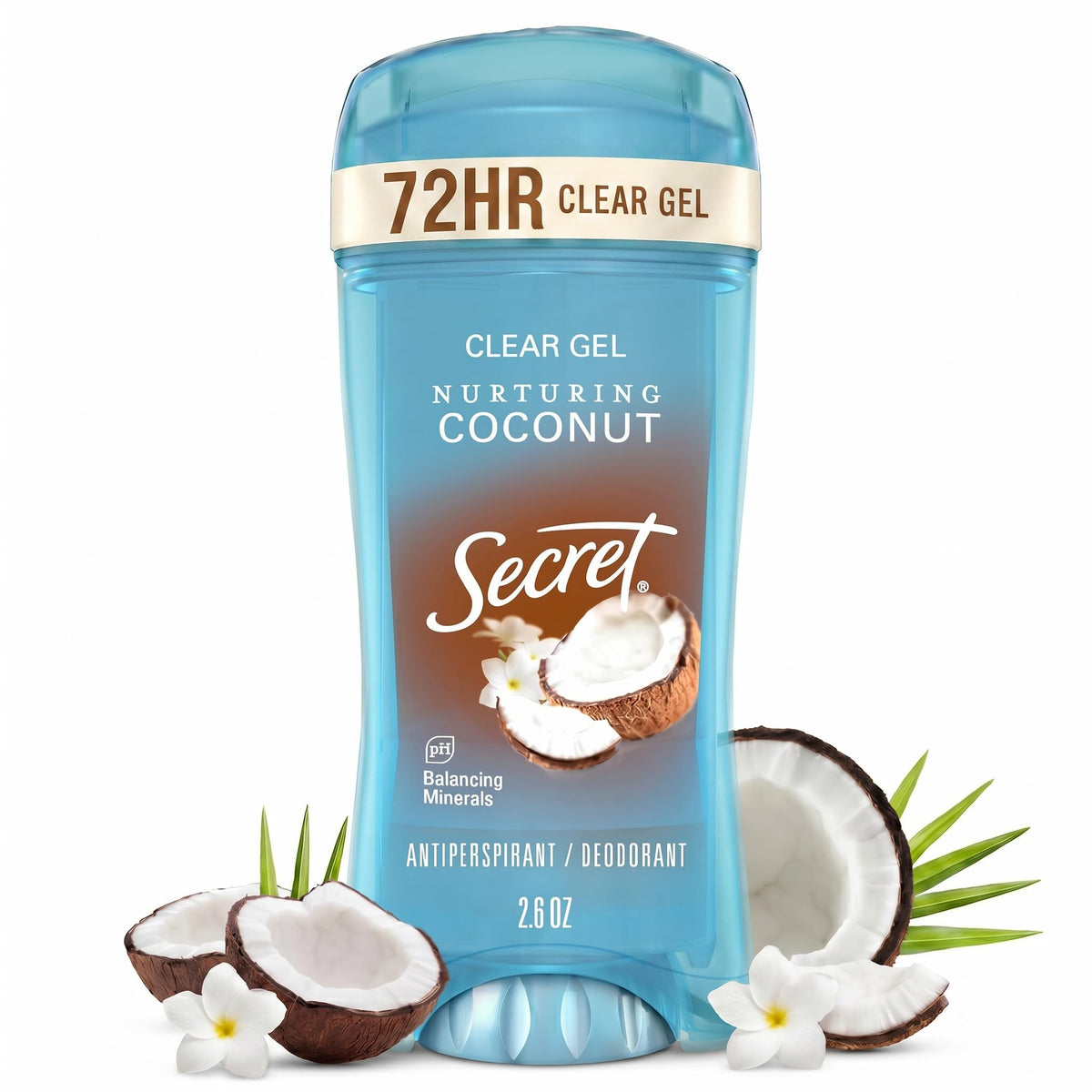 Déodorant antitranspirant Secret gel transparent parfum coco avant