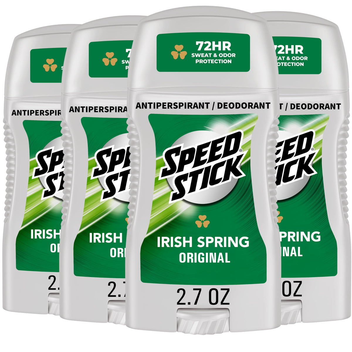 Déodorant Antitranspirant Speed Stick 4 sticks de 2,7 oz, senteur Irish Spring