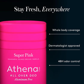 Déodorant Athena Club Super Pink côté avec applicateur