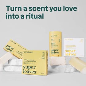 Déodorant ATTITUDE 100g, mise en scène sur une salle de bain moderne
