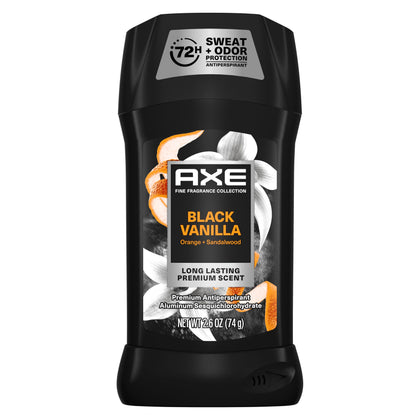 Déodorant AXE Black Vanilla 110g vue avant avec étiquette visible