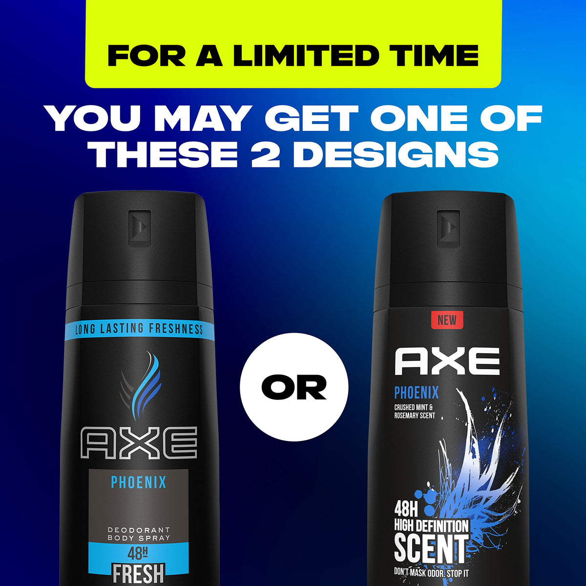 Déodorant AXE Phoenix 4 oz avec canette recyclable