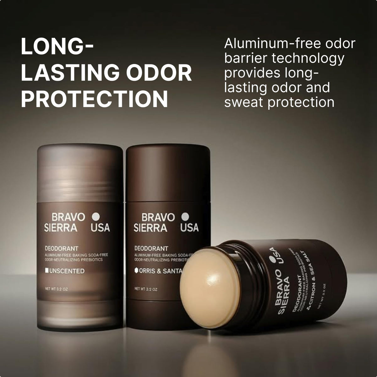 Déodorant Bravo Sierra Aluminium-Free 150g détail du flacon