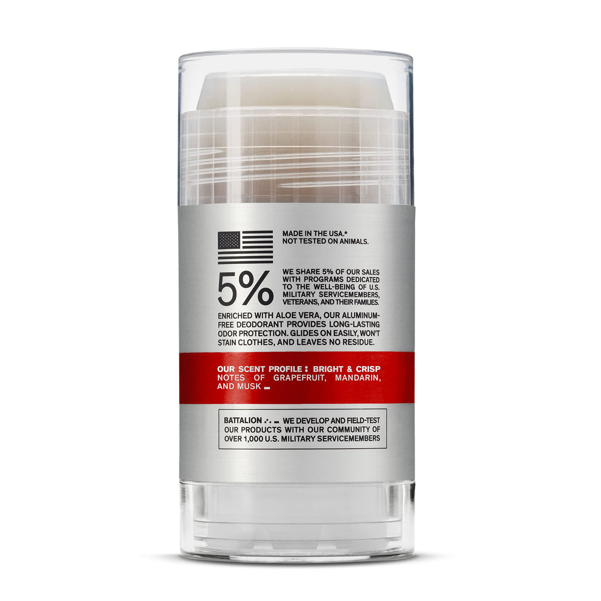Déodorant Bravo Sierra sans aluminium texture sur la peau