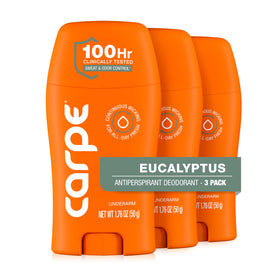 Déodorant Carpe antitranspirant 100 heures Eucalyptus pack de 3