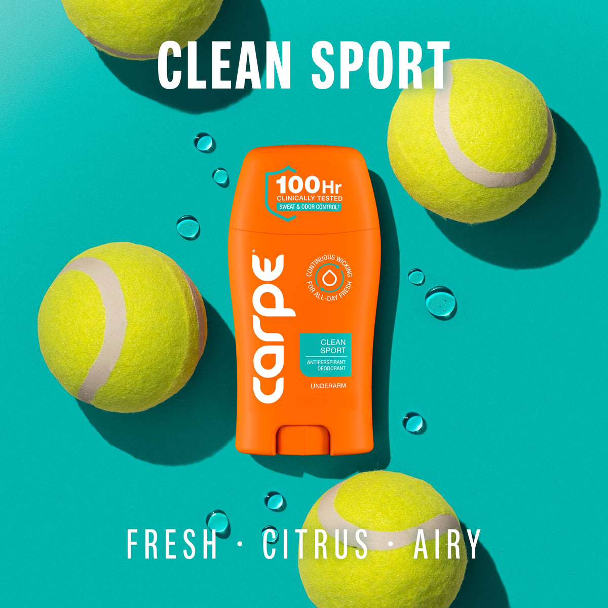 Déodorant Carpe Clean Sport application sur peau