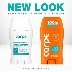 Déodorant Carpe Clean Sport côté avec bouchon