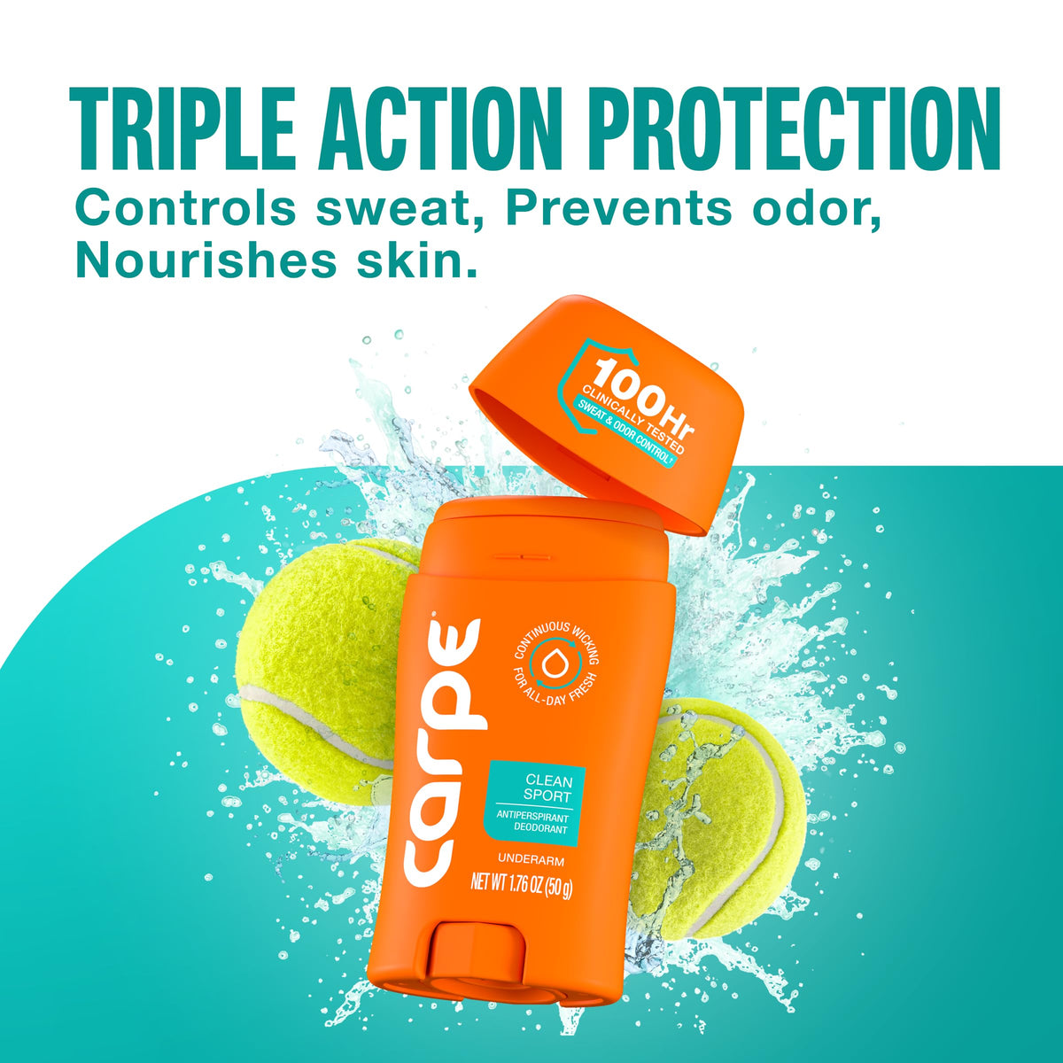 Déodorant Carpe Clean Sport en action
