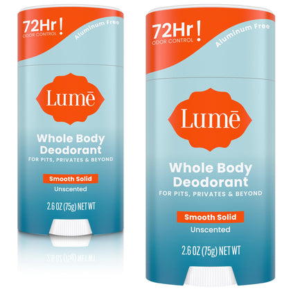 Déodorant corporel Lume solide inodore, paquet de 2, vue de face