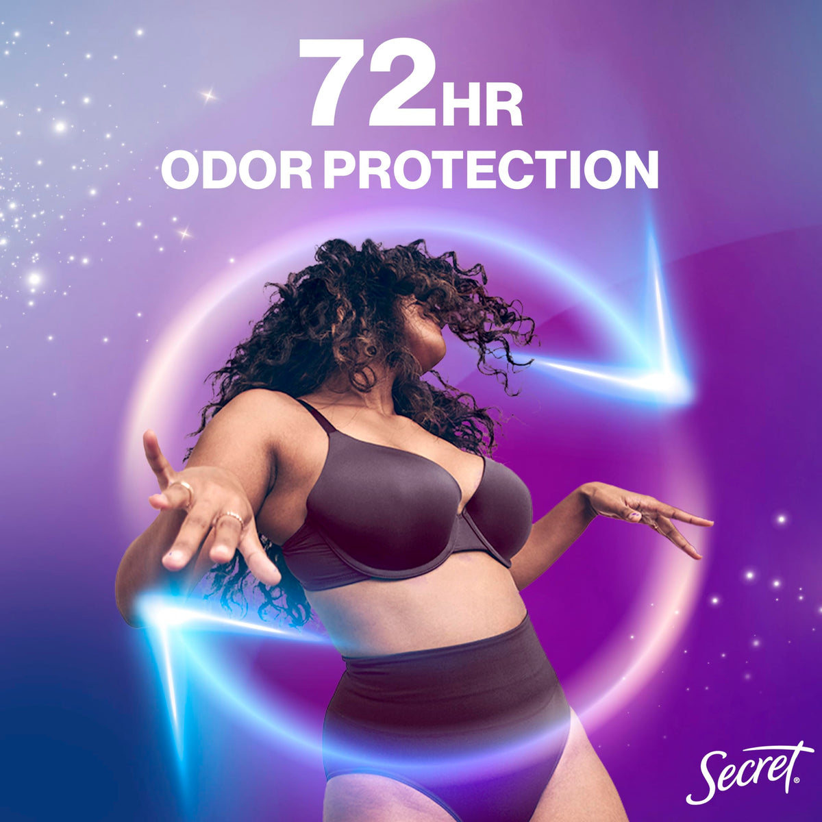 Déodorant corporel Secret femme 118g vue de côté