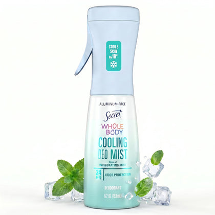 Déodorant Corps Secret 200g vue de face avec bouchon bleu