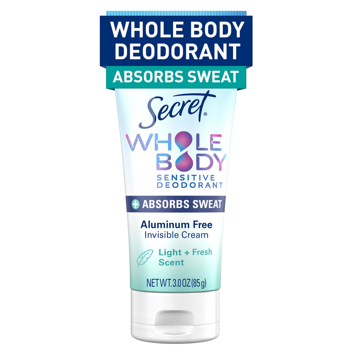 Déodorant crème corps sec Secret 109g vue avant