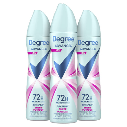 Déodorant Degree Advanced Antitranspirant Spray Sec 3,8 oz vue avant