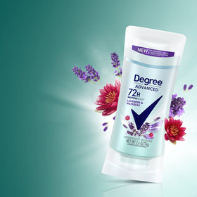 Déodorant Degree sur une étagère de salle de bain