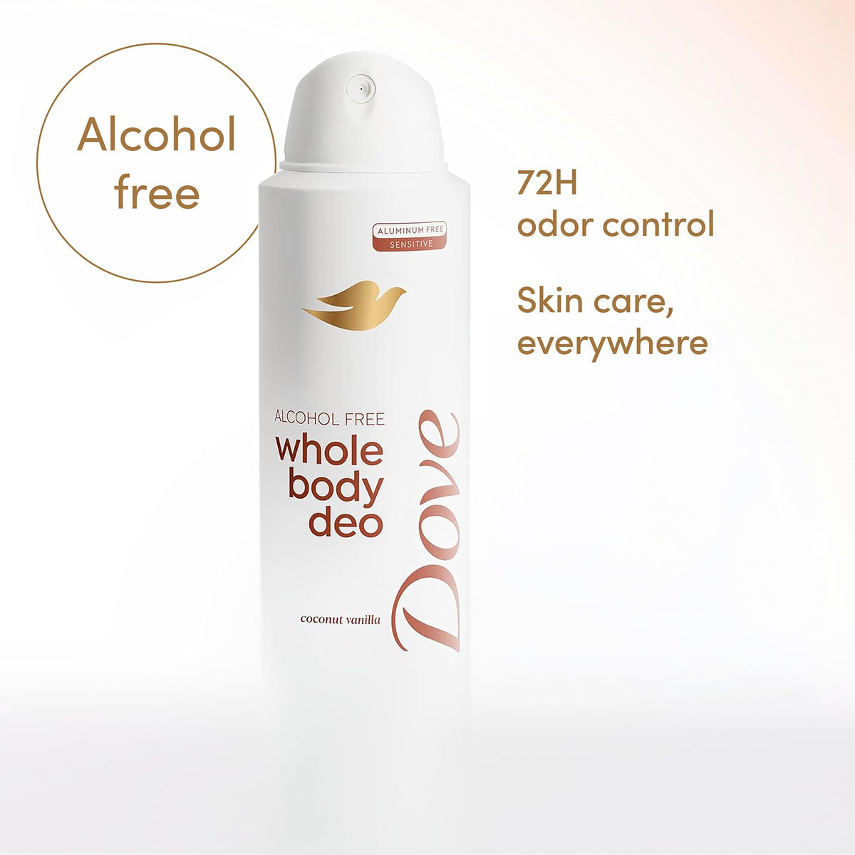 Déodorant Dove 4 oz sur un fond de salle de bain