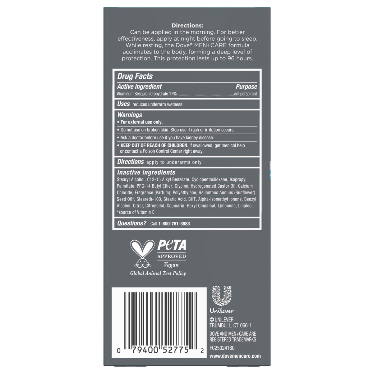 Déodorant DOVE MEN + CARE Maximum Protection 130g avec emballage