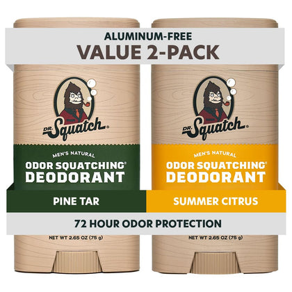 Déodorant Dr. Squatch 2-pack avec parfum résineux et agrumes d'été