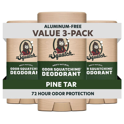 Déodorant Dr. Squatch 3-pack avec parfum de résine de pin