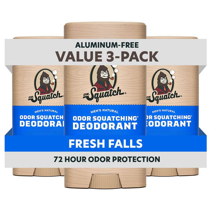Déodorant Dr. Squatch 3-Pack Fresh Falls stick
