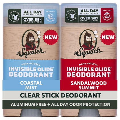 Déodorant Dr. Squatch Invisible Glide 2-Pack vue de face